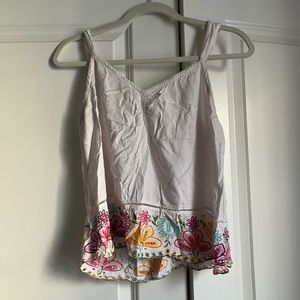 Anthropologie tank top with adjustable sides, size small